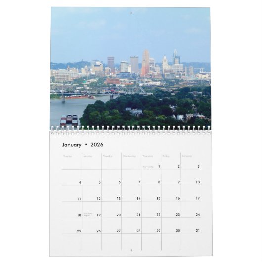 Cincinnati 2025 kalender (Jan 2026)