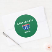 Cincinnati 75 ronde sticker (Envelop)