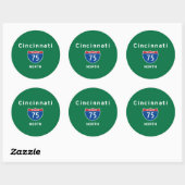 Cincinnati 75 ronde sticker (Vel)