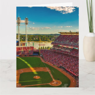 CINCINNATI BASEBALL BALLPARK BLANK WENSKAART KAART