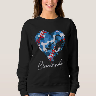 Cincinnati Baseball Heart Camo Graphic Baseball Fa Trui