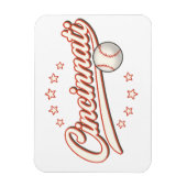 Cincinnati Baseball Vintage Logo – Retro Sports Magneet (Verticaal)