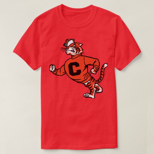 Cincinnati Bengalen Vintage Walking Angry Tiger T-shirt (Design voorkant)