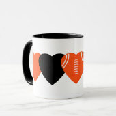 Cincinnati Bengals Football Heart Design Mok (Voorkant links)