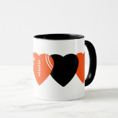 Cincinnati Bengals Football Heart Design Mok (Voorkant rechts)
