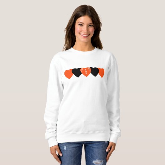 Cincinnati Bengals Heart Football Trui (Voorkant volledig)