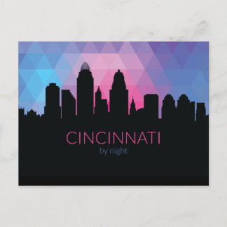 Cincinnati bij nacht Briefkaart door NightWolfDezi
