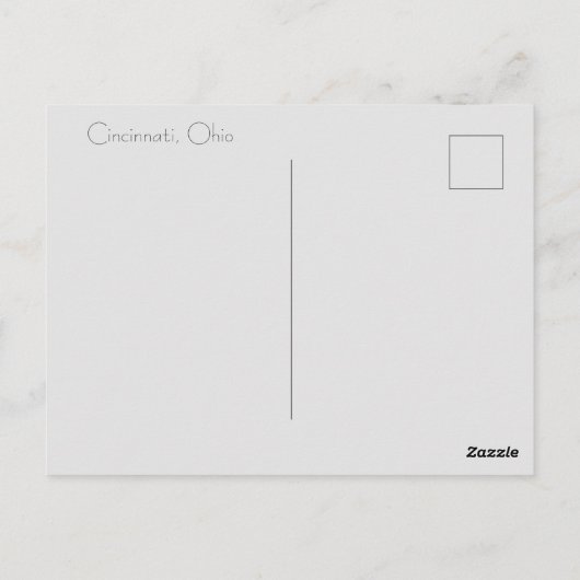 Cincinnati Briefkaart (Achterkant)