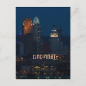 CINCINNATI. Briefkaarten MET LICHTE OHIO SKYLINE (Voorkant)
