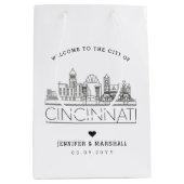 Cincinnati bruiloft | Middelgrote geschenkzak Medium Cadeauzakje (Voorkant)