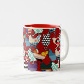 Cincinnati Chickens Red Tweekleurige Koffiemok (Voorkant rechts)