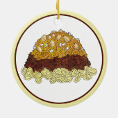 Cincinnati Chili Ohio OH Spaghetti Chili Food Keramisch Ornament (Achterkant)
