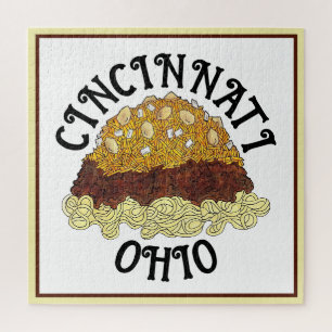 Cincinnati Chili Ohio OH Spaghetti Chili Food Legpuzzel