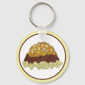 Cincinnati Chili Ohio OH Spaghetti Chili Food Sleutelhanger (Voorkant)