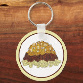 Cincinnati Chili Ohio OH Spaghetti Chili Food Sleutelhanger (Voorkant)