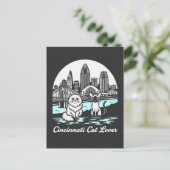 Cincinnati City Ohio Cat Lover Briefkaart (Staand voorkant)