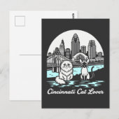Cincinnati City Ohio Cat Lover Briefkaart (Voorkant / Achterkant)