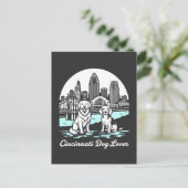 Cincinnati City Ohio Dog Lover Briefkaart (Staand voorkant)