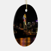Cincinnati Cityscape Keramisch Ornament (Rechts)