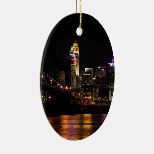 Cincinnati Cityscape Keramisch Ornament (Rechts)