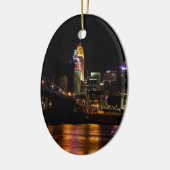 Cincinnati Cityscape Keramisch Ornament (Links)