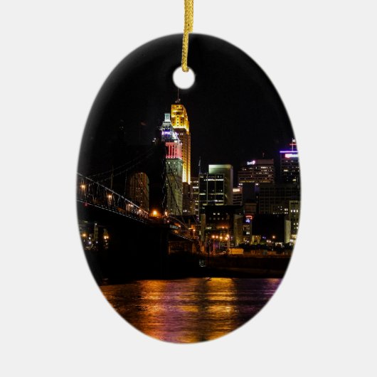 Cincinnati Cityscape Keramisch Ornament (Voorkant)