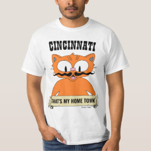 CINCINNATI DAT IS MIJN THUIS TOWN! Cartoon Cat T-shirt