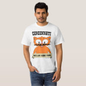 CINCINNATI DAT IS MIJN THUISSTAD! Cartoon Kat T-shirt (Voorkant volledig)