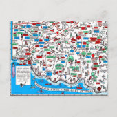 Cincinnati Dayton Hamilton Circleville retro map m Briefkaart (Voorkant)