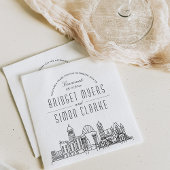 Cincinnati Deco Skyline | Weddenschap Napkins Servet
