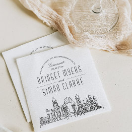 Cincinnati Deco Skyline | Weddenschap Napkins Servet