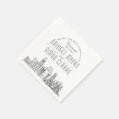 Cincinnati Deco Skyline | Weddenschap Napkins Servet (Hoek)
