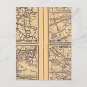 Cincinnati, Detroit, Indianapolis Briefkaart (Voorkant)