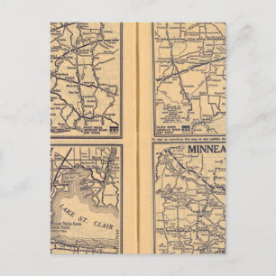 Cincinnati, Detroit, Indianapolis Briefkaart