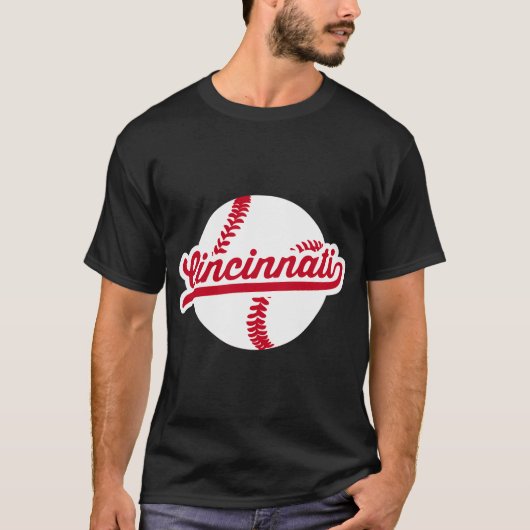Cincinnati Honkbal Ohio Pride Liefde Stad Rood T-shirt (Voorkant)