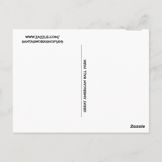 CINCINNATI HONKBALSTADION BRIEFKAARTEN (Achterkant)