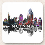 Cincinnati in graffiti Beverage Coaster Bier Onderzetter (Voorkant)