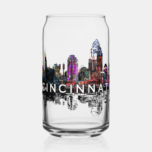 Cincinnati in graffiti met monogram blikvorm glas
