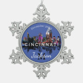 Cincinnati in graffiti tin sneeuwvlok ornament (Voorkant)