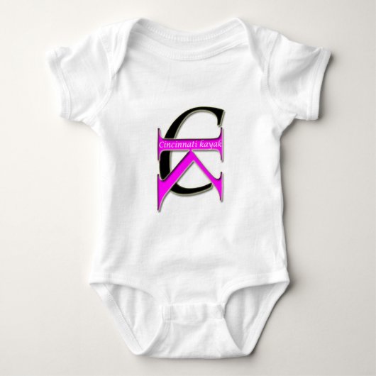 Cincinnati Kayak - Baby - Roze Logo Romper (Voorkant)
