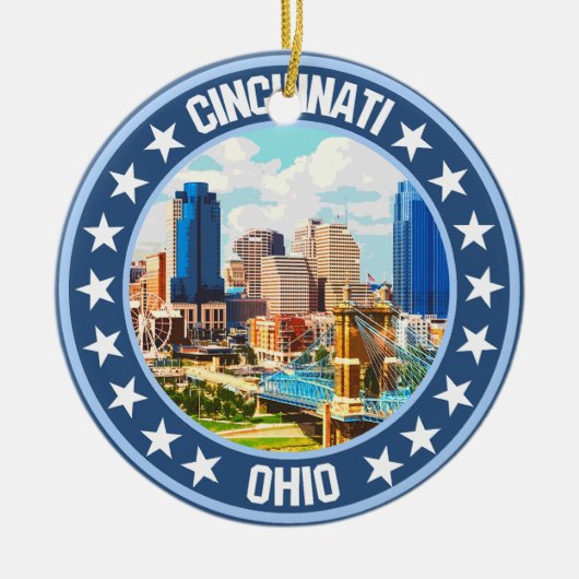 Cincinnati Keramisch Ornament (Voorkant)