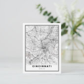 Cincinnati Map Briefkaart (Staand voorkant)