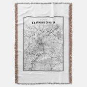 Cincinnati Map Deken (Voorkant Verticaal)