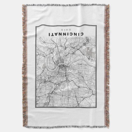 Cincinnati Map Deken (Voorkant Verticaal)