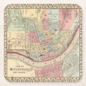 Cincinnati Map door Mitchell Kartonnen Onderzetters (Voorkant)