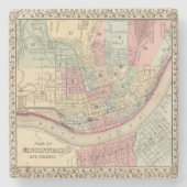 Cincinnati Map door Mitchell Stenen Onderzetter (Voorkant)