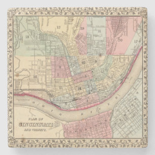 Cincinnati Map door Mitchell Stenen Onderzetter
