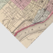 Cincinnati Map door Mitchell Tissuepapier (Detail)