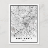 Cincinnati Map Feestdagenkaart (Voorkant)