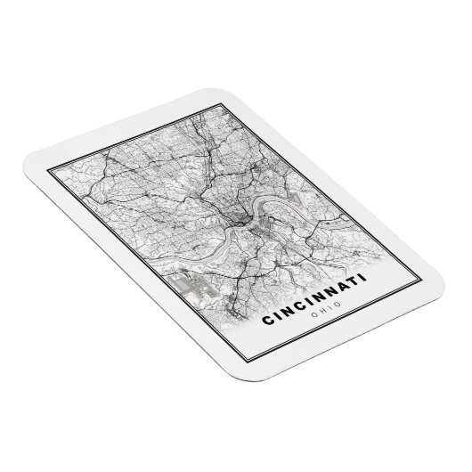 Cincinnati Map Magneet (Rechterzijde)